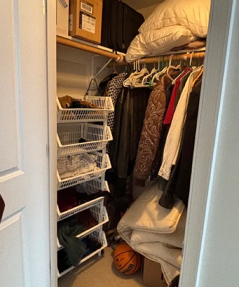 Closet in bedroom