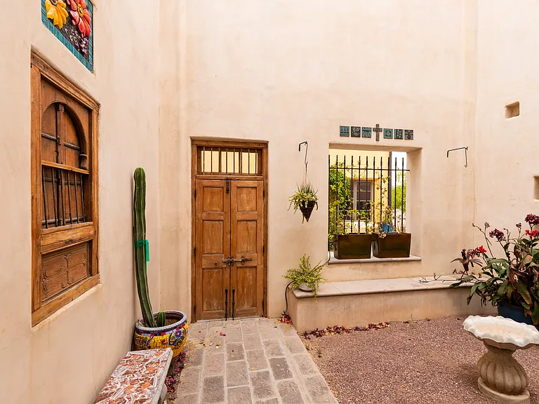 Courtyard view from front door