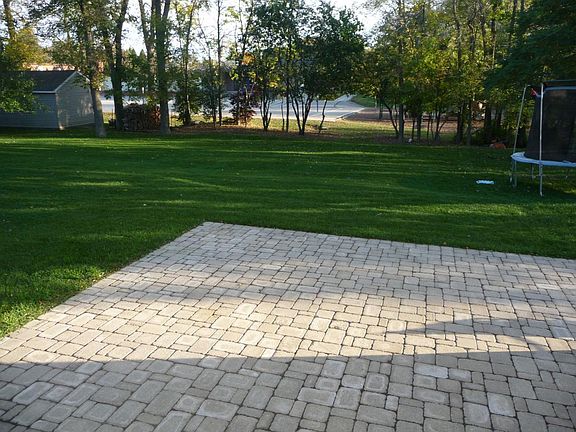 Private paver patio area.