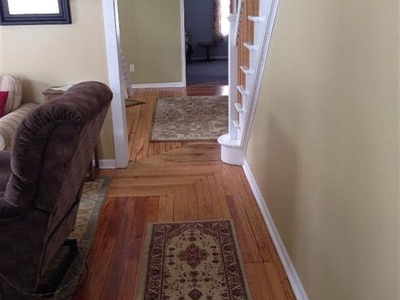 Entry way - Refinished hardwood flooring