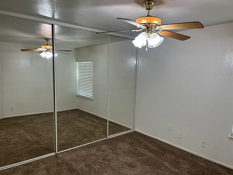 10'X10' MASTER BEDROOM WITH MIRRORED DOORS