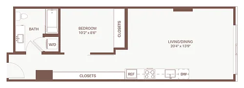 Floor plan Open 1x1 B13 Olympic