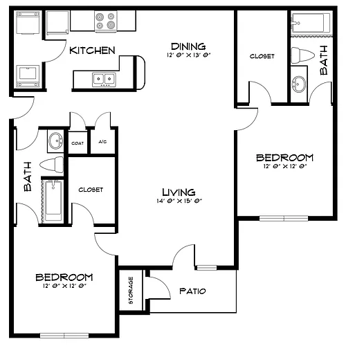 Floor plan B1-D
