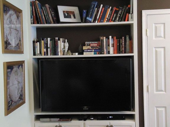built-in bookshelves