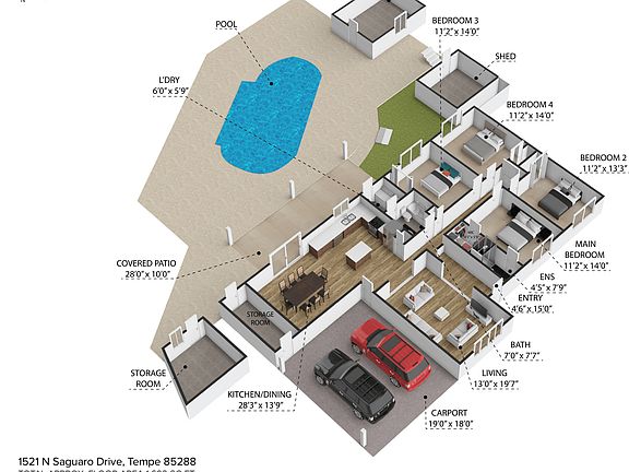 3rd image of 1521 N SAGUARO Drive