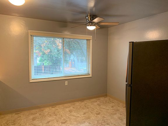 Seating for six in the large, square kitchen.