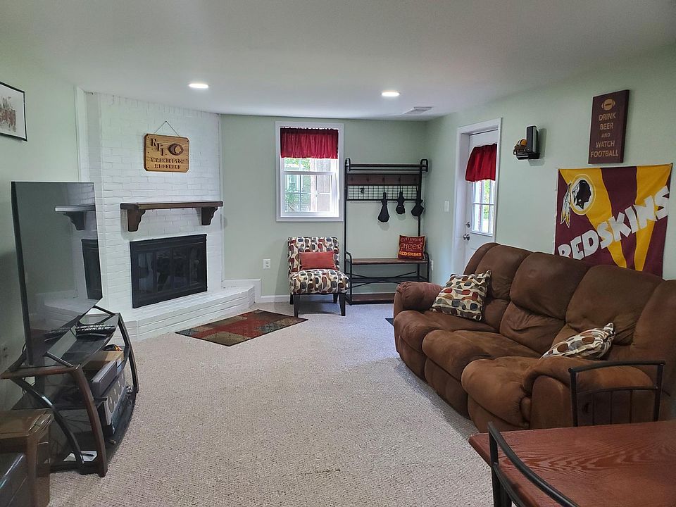 Living room area -- with chimney