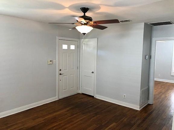 Front door and coat closet