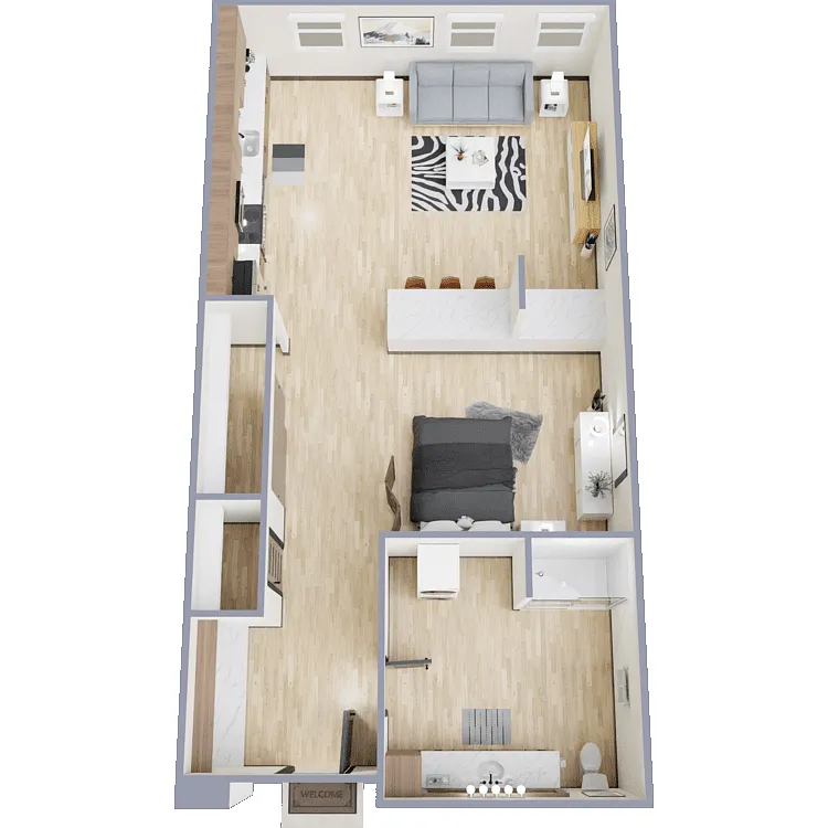 Floor plan Studio 0B