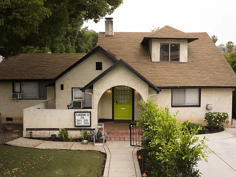 View of front house from the Avenue 52; the 1-bedroom apartment is located behind this house.