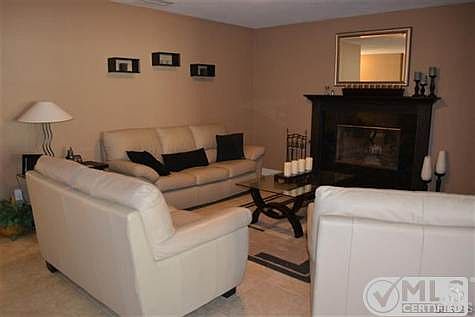 Living room with gas fireplace