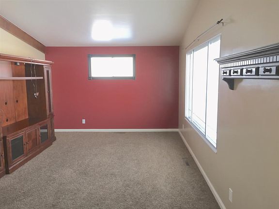 living room with entertainment center