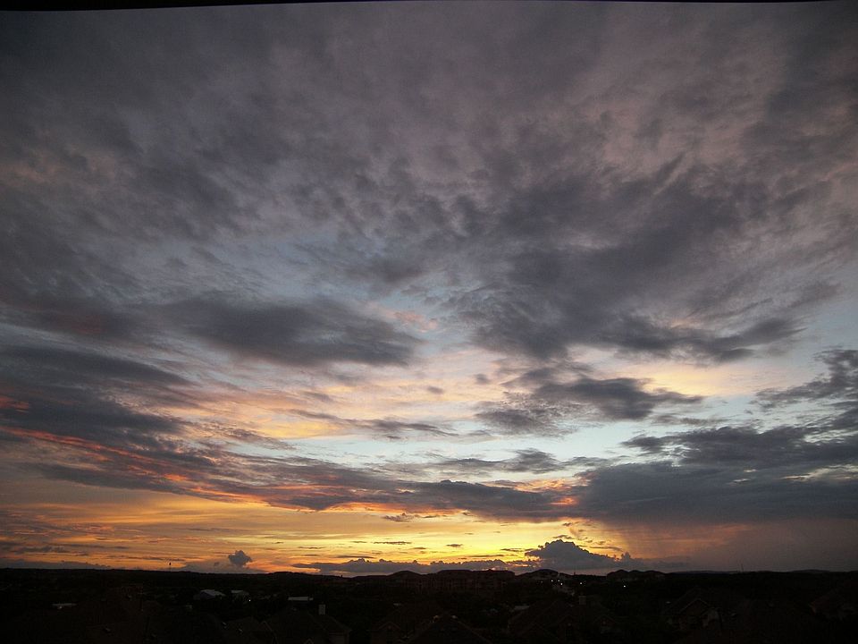 sunset from sitting room window