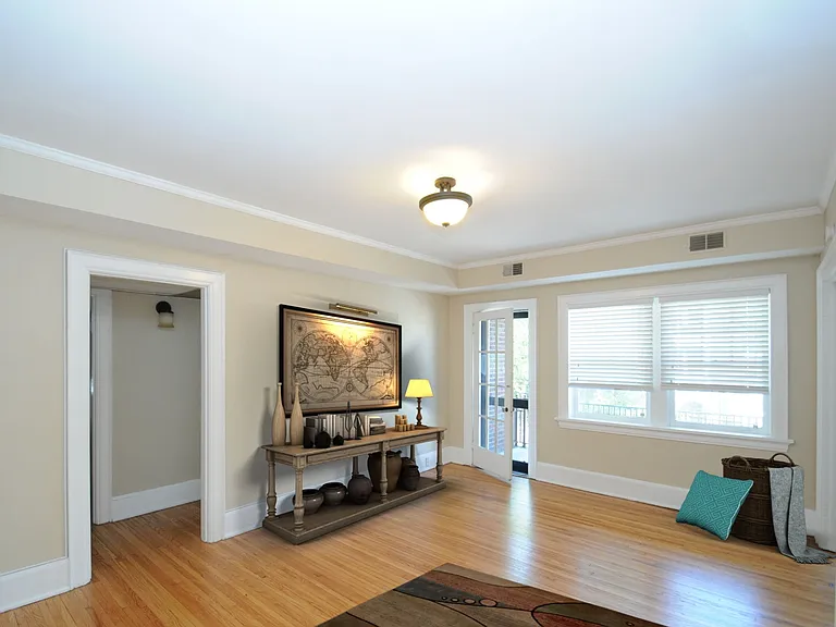 Living Room with Hardwood-Style Flooring