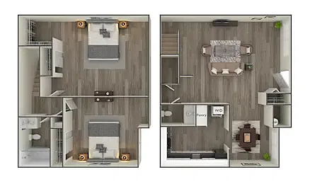 Floor plan Two Bedroom Northpoint