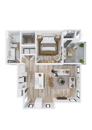 Floor plan 1 Bedroom