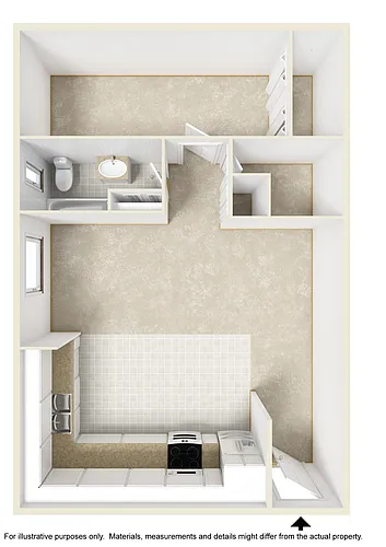 Floor plan 2 Bedroom 1 Bath