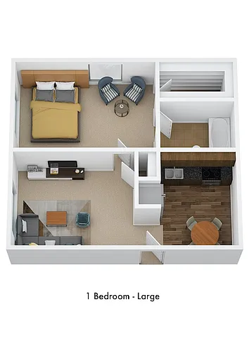 Floor plan 1 Bedroom Large - Partial Renovation