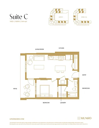 Floor plan C-1 Bed