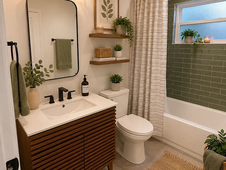 Digital home decor in Bathroom