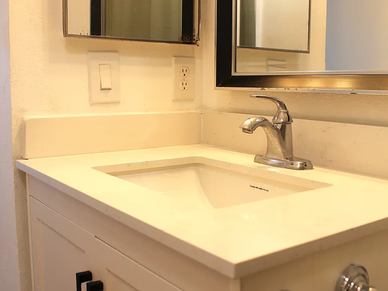 Renovated bathrooms.