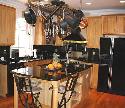 Gourmet kitchen with commercial gas range
