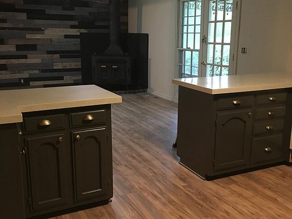View from kitchen to living area at the back of the house