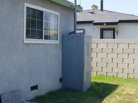 Water heater shed outside