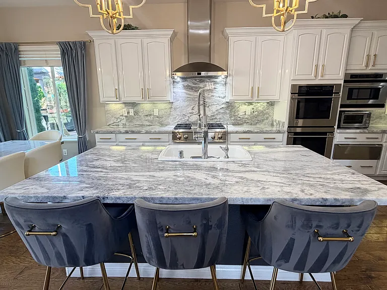 7 foot wide kitchen island