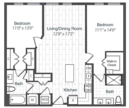 Floor plan B12-1116
