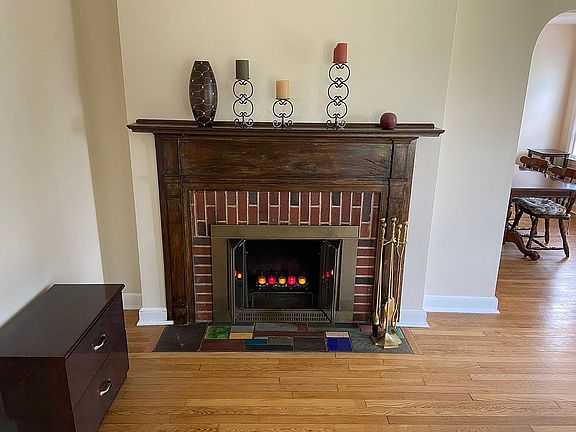 Living room fireplace