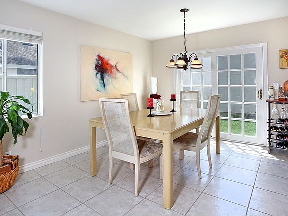 Dining room opens to back yard