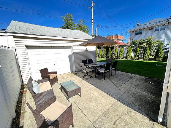 Backyard and garage new outdoor furniture.