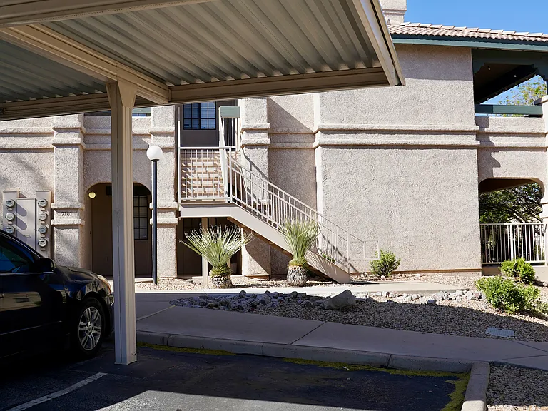 Covered Car Port in Front of Property