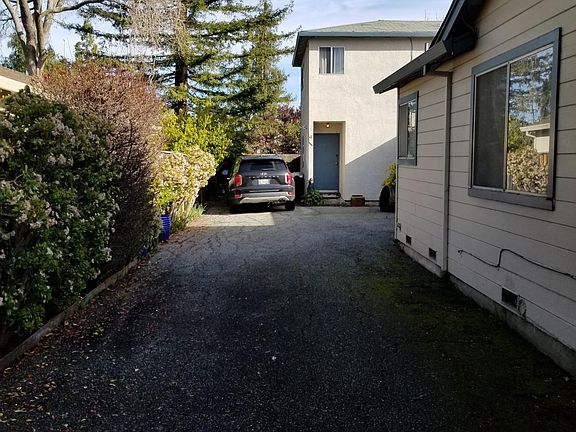 Looking down driveway.