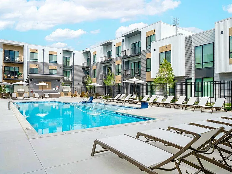 Dive into relaxation at our sparkling swimming pool.