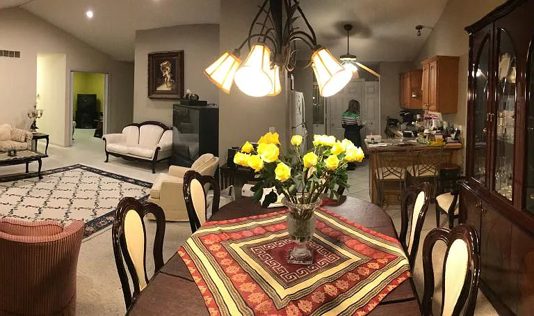 Dining area open to family room