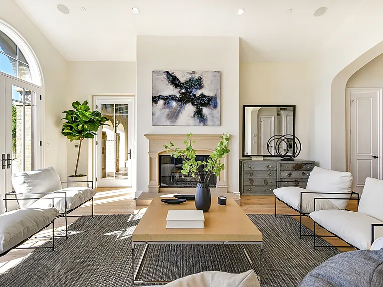 Family Room located at the back of the house with multiple french doors and fantastic ocean views