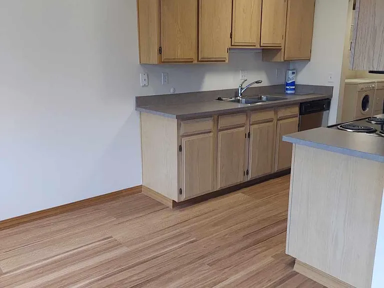 Dining room looking into kitchen