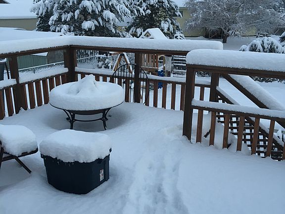 Back deck and snow