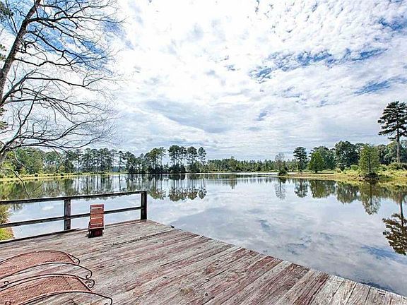 Fishing pier over looking private lake