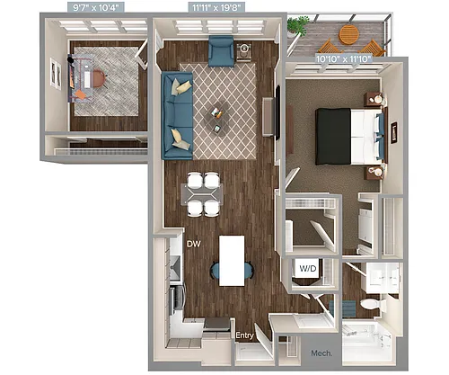 Floor plan AM15D-D1-820