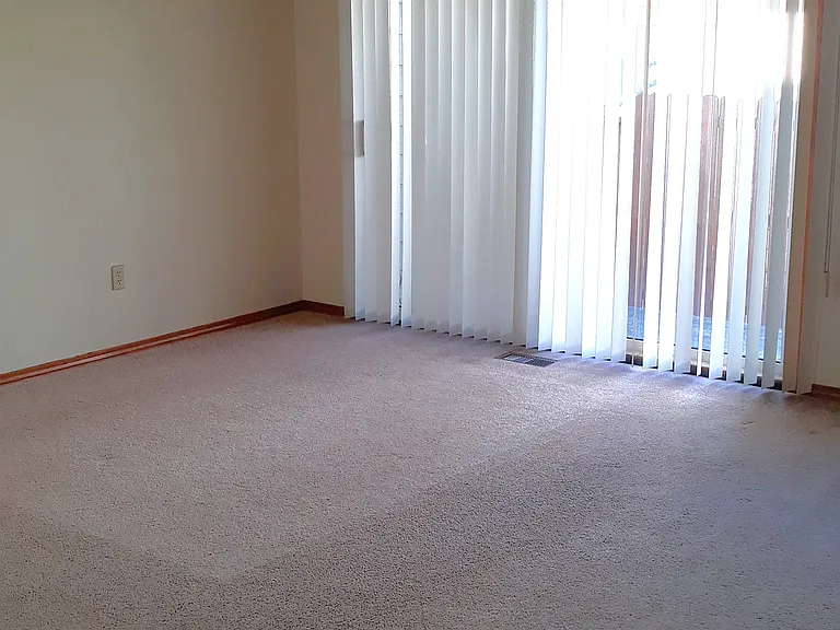 Dining room with large patio door