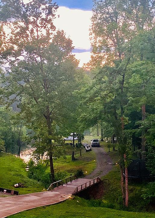 Lower yard across bridge