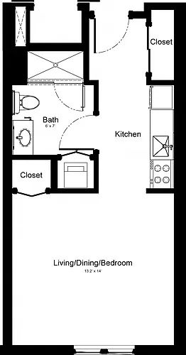 Floor plan Studio ST1