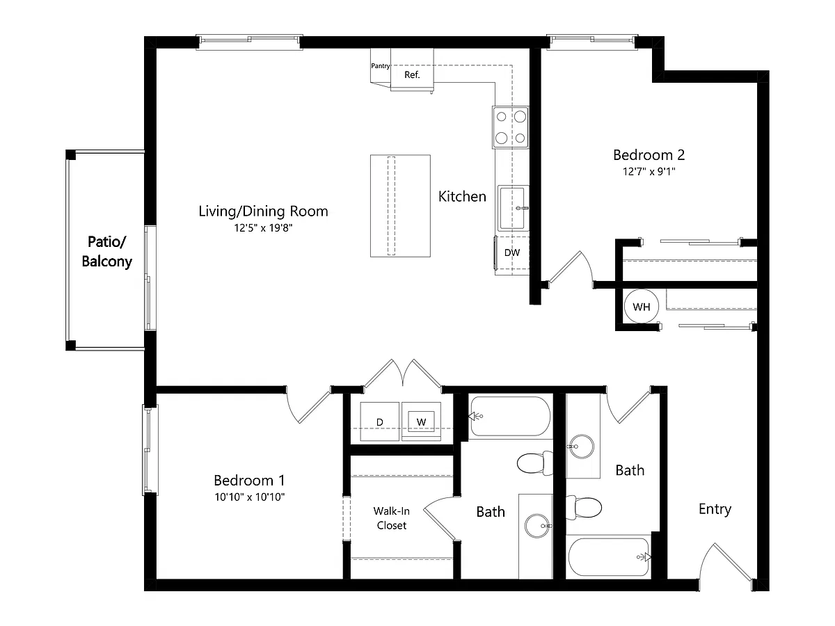 Floor plan 2 Bed B4