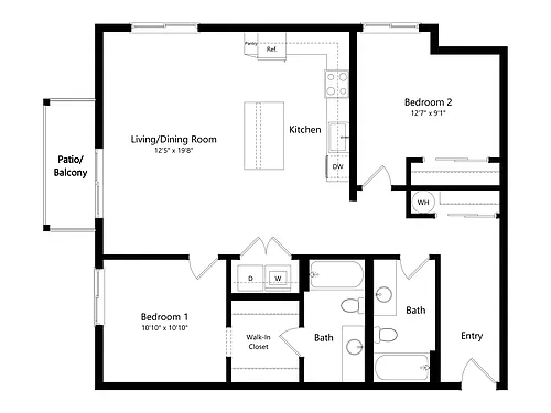 Floor plan 2 Bed B4