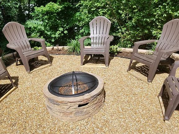 new spacious fire pit area