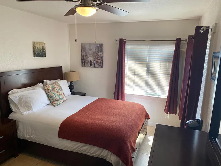 Bedroom with Ceiling Fan.