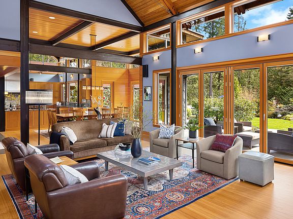 Nana wall system throughout length of great room.